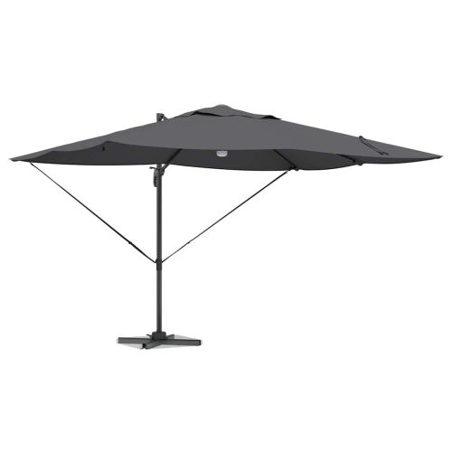 Плажен чадър Антрацит 351 x 250 x 253 см Полиестер и алуминий