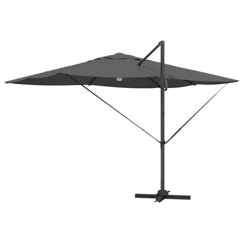 Плажен чадър Антрацит 351 x 250 x 253 см Полиестер и алуминий
