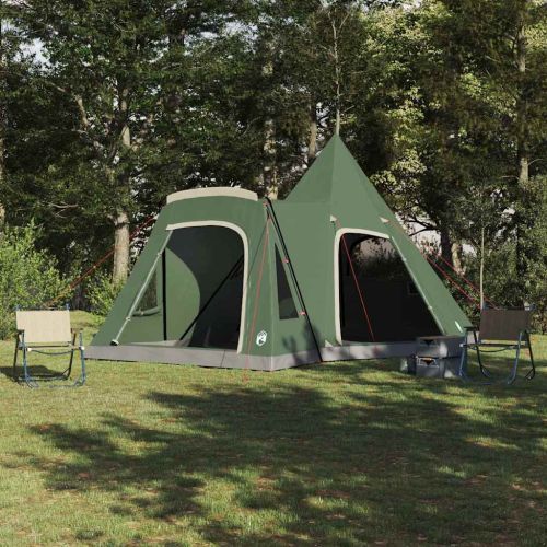 Тент тип Teepee за 5 души с покрив Зелен 545 x 450 x 295 см