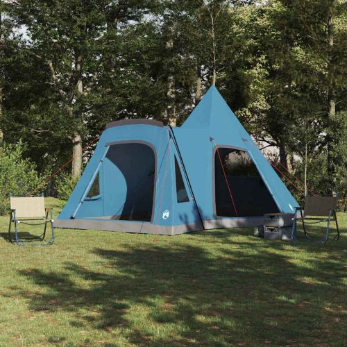 Тент тип Teepee за 5 души с покрив Синьо 545 x 450 x 295 см