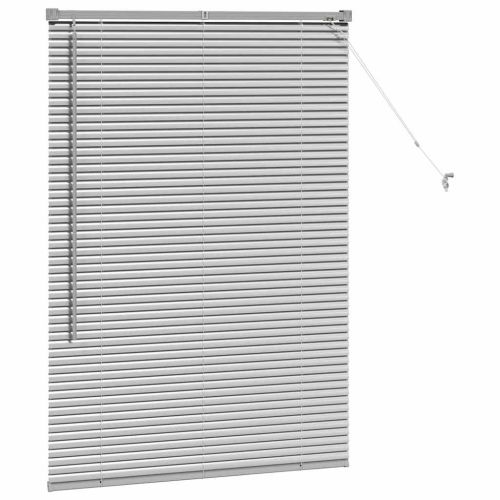 Вертикални щори Сребристо 130 x 90 см Алуминий