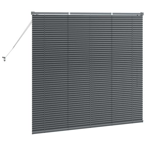 Венецианска щора Тъмносиво 130 x 145 см 25 мм Алуминий