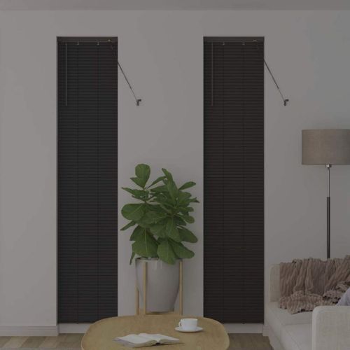 Вертикални щори Тъмносиво 220 x 50 см Алуминий
