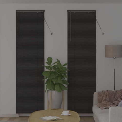 Вертикални щори Тъмен сив 220 x 60 см Алуминий