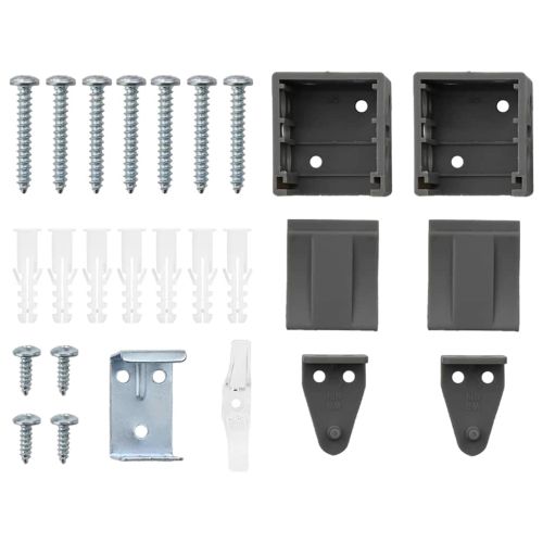 Вертикални щори Тъмен сив 220 x 85 см Алуминий