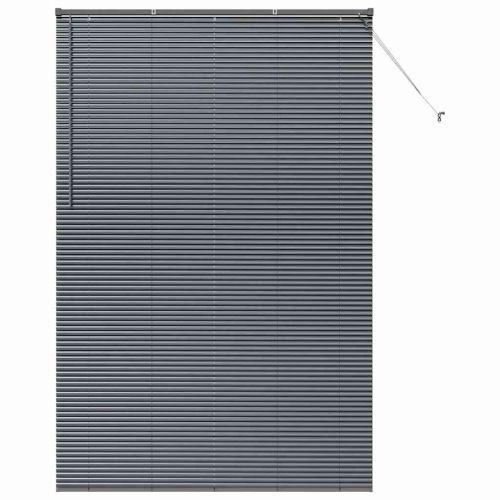 Вертикални щори Тъмен сив 220x150см Алуминий