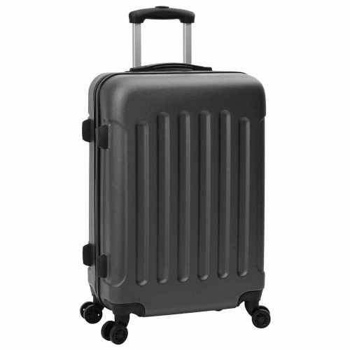 Куфар 3 pcs Тъмен сив 50 x 31 x 78 см ABS пластмаса