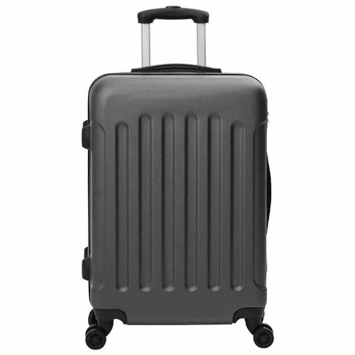 Куфар 3 pcs Тъмен сив 50 x 31 x 78 см ABS пластмаса