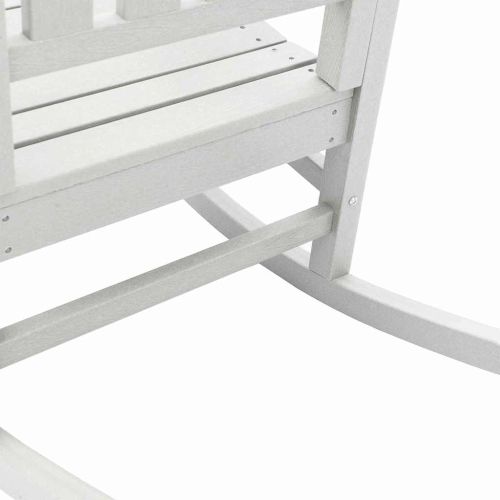 Люлеещо се кресло за градина Бяло 92 x 70 x 108 см HDPE