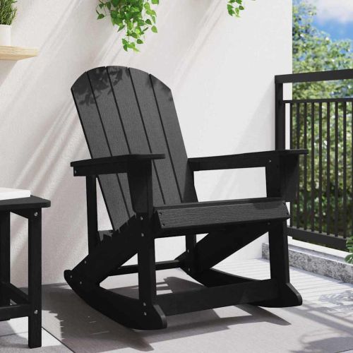 Люлеещ се стол Adirondack Черно HDPE