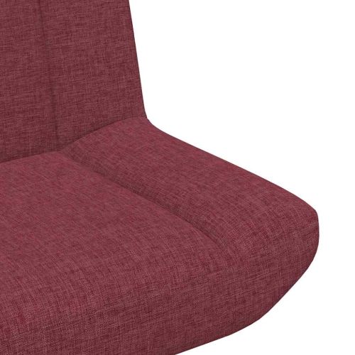 Въртящ се стол Виненочервен 63 x 75 x 76 см текстил
