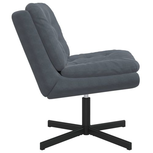 Къртящ релаксиращ стол Тъмен сив 63 x 75 x 76 см Кадифе