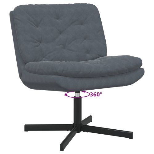 Къртящ релаксиращ стол Тъмен сив 63 x 75 x 76 см Кадифе
