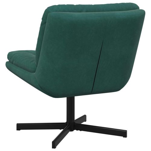 Къртящ релаксиращ стол Тъмен зелен 63 x 75 x 76 см Кадифе