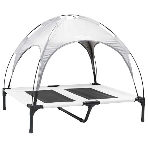 Кучешко легло Сребристо сиво 92 x 77 x 82,5 см Стомана