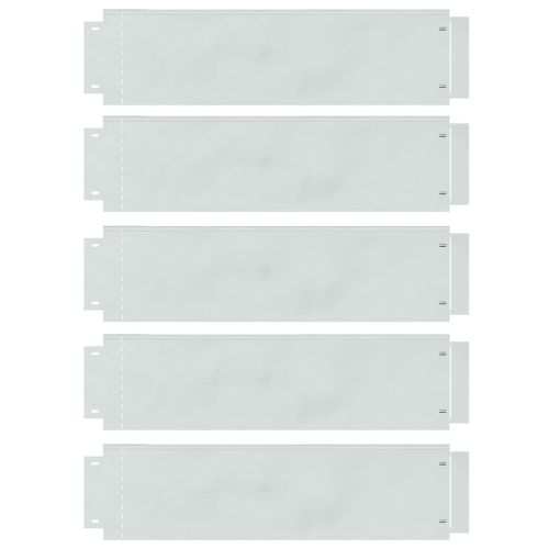 Ограничители за тревни площи 5 pcs Сребрист 100 x 25 x 0,07 см
