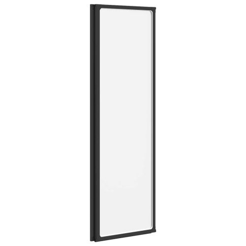 Душ параван Черен 132 x 2 x 140 см Алуминий и PP