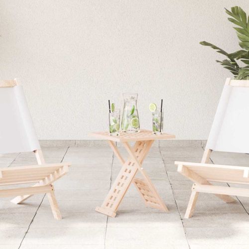 Масичка за кафе Кафяво 33 x 33 x 40,5 см Масивно орехово дърво