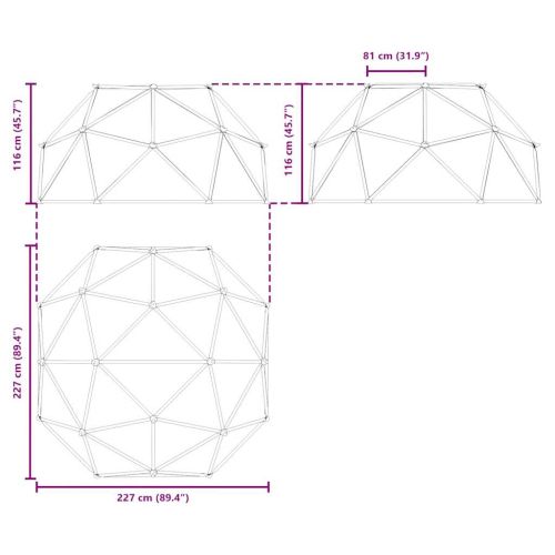 Дъга за катерене Синьо Стомана