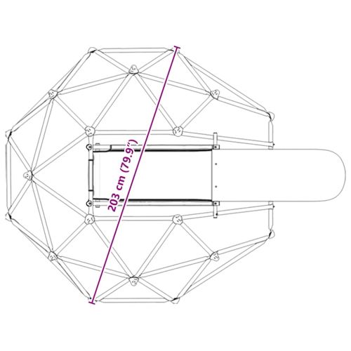 Дъга за катерене Синьо Стомана
