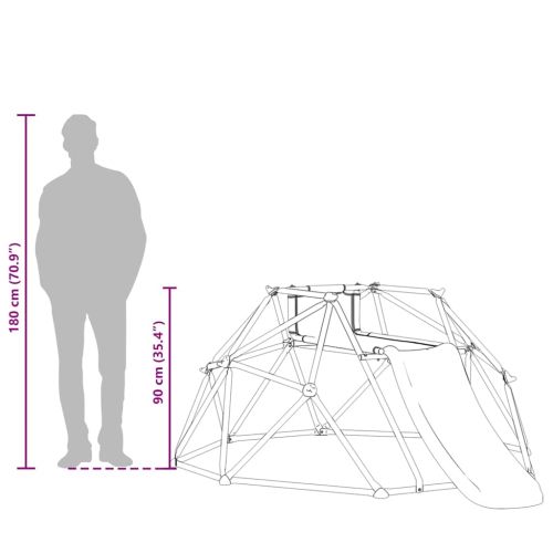 Дъга за катерене Синьо Стомана