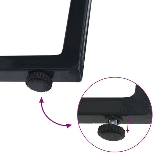 Шезлонги 2-човек 3 pcs Черно и антрацит Стомана