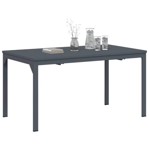 Патио маса Антрацит 180 x 80 x 74 cm Прахово боядисана стомана