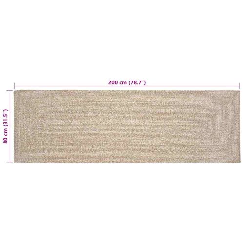 Килим за площ Естествено и бяло 80 x 200 cm юта