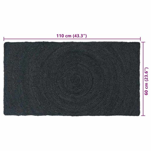 Килими за помещение Тъмносиво 60 x 110 cm юта