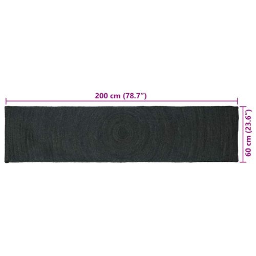 Килими за помещение Тъмносиво 60 x 200 cm юта
