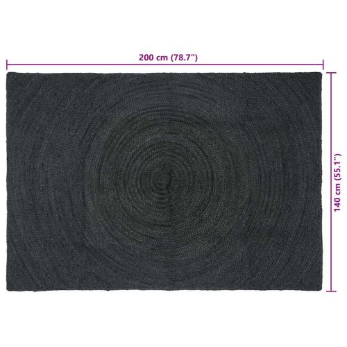 Килими за помещение Тъмносиво 140 x 200 cm юта