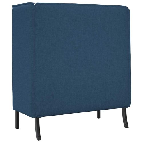 Диван с висока облегалка 101cm Синьо текстил