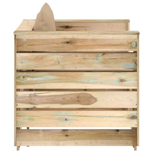 Градински комплект 2 части възглавници зелена импрегнация