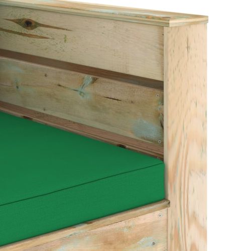 Градински комплект 2 части възглавници зелена импрегнация