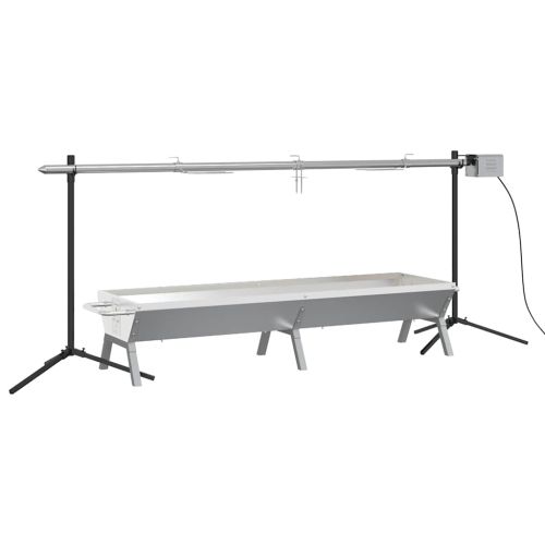 Автоматичен шиш за барбекю комплект с тава неръждаема стомана