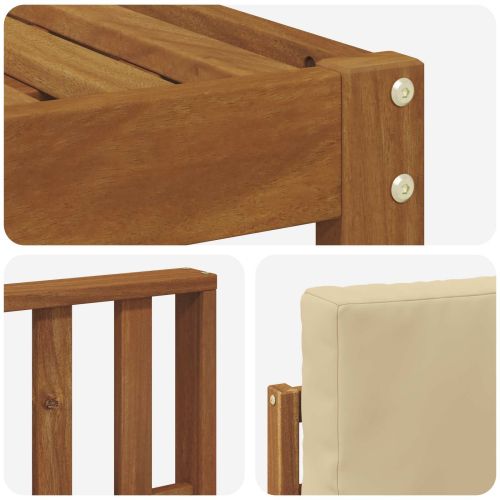 Комплект дивани за открито 4 pcs Натурален и Бежов