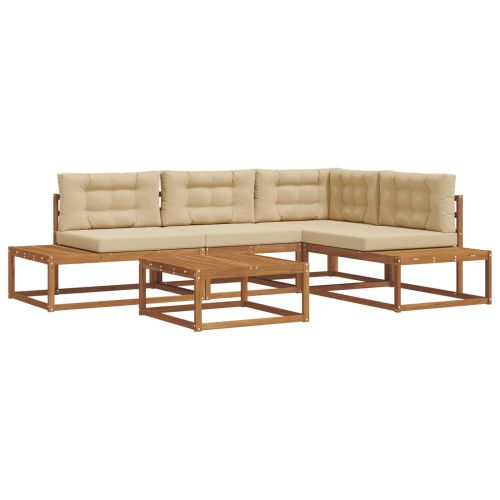 Комплект дивани за открито Натурален и Бежов