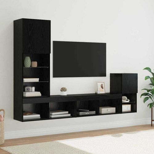 Стойки за телевизор Черния дъб Инженерно дърво