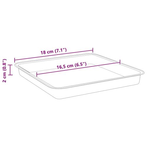 Саксии за растения 6 pcs Червено тухла 23 x 23 x 17,5 см