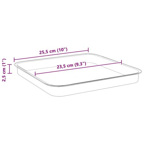 Саксии за растения 24 pcs Черно 33 x 33 x 26 см Пластмаса
