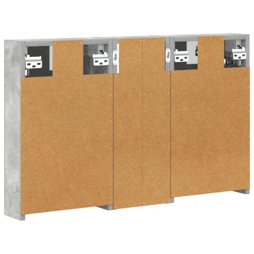 Комплект шкафове за баня с рафт с врата 3 pcs 80 x 10,5 x 50 см