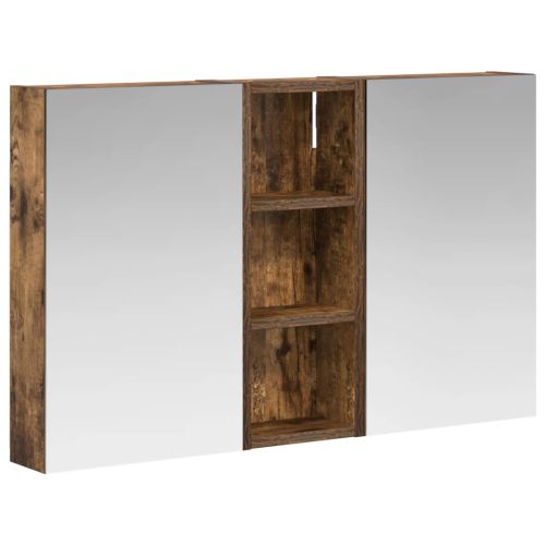 Комплект шкафове за баня с рафт с врата 3 pcs 80 x 10,5 x 50 см