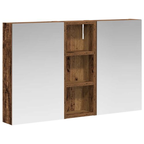 Комплект шкафове за баня с рафт с врата 3 pcs 80 x 10,5 x 50 см