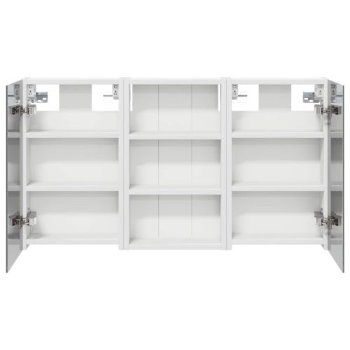 Комплект шкафове за баня с рафт с врата 3 pcs 90 x 10,5 x 50 см