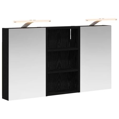 Комплект шкафове за баня с рафт с врата 3 pcs 90 x 10,5 x 50 см