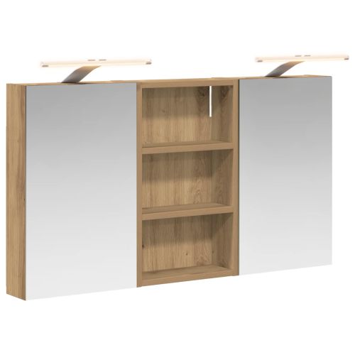 Комплект шкафове за баня с рафт с врата 3 pcs 90 x 10,5 x 50 см