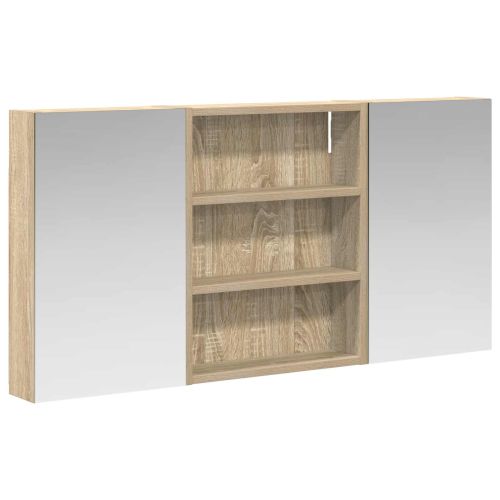 Комплект шкафове за баня с рафт 3 pcs 100 x 10,5 x 50 см