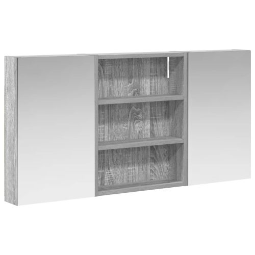 Комплект шкафове за баня с рафт 3 pcs 100 x 10,5 x 50 см