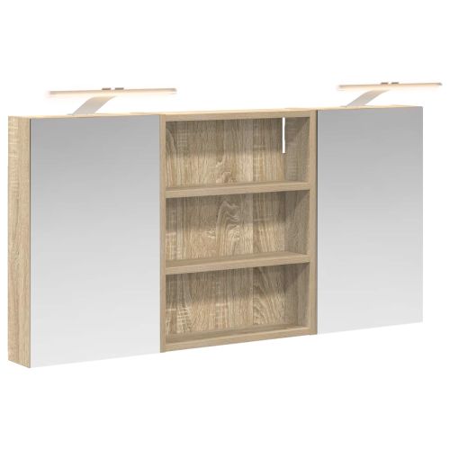 Комплект шкафове за баня с рафт 3 pcs 100 x 10,5 x 50 см