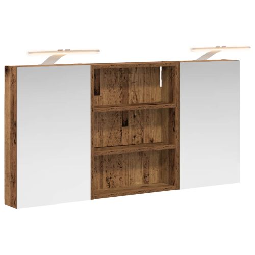 Комплект шкафове за баня с рафт 3 pcs 100 x 10,5 x 50 см